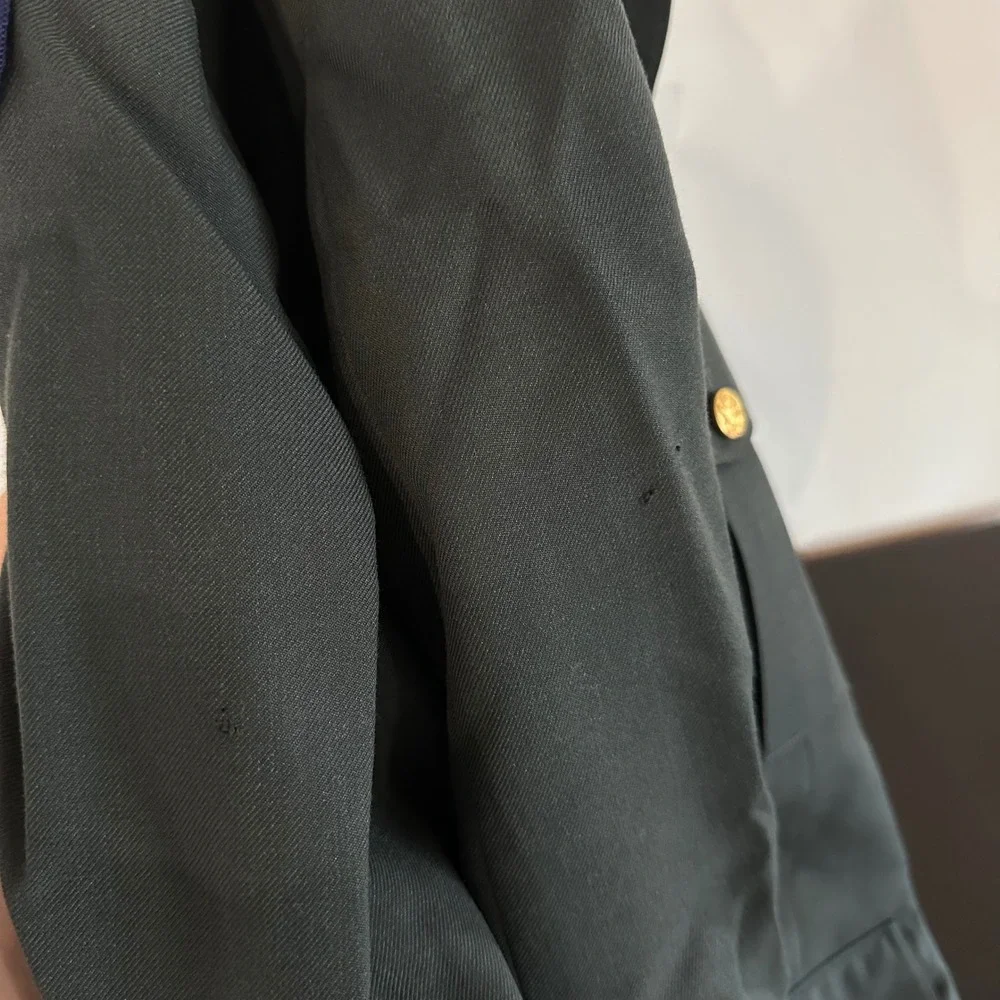 US Army Green Service Uniform Dress Coat Jacket AG-489 40R Gold Eagle Buttons